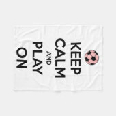 平静を保ち、ピンクおよび黒のフリースで遊んで下さい フリースブランケット (正面(横))