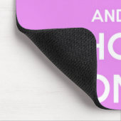 平静を保ち、ピンクで買物をして下さい マウスパッド (コーナー)