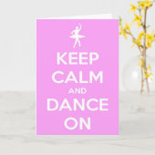 平静を保ち、ピンクの挨拶状で踊って下さい カード (黄色い花)