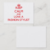 平静を保ち、ファッションのスタイリストを愛して下さい 名刺 (正面/裏面)