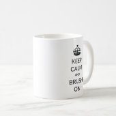 平静を保ち、ブラシをかけて下さい コーヒーマグカップ (正面右)