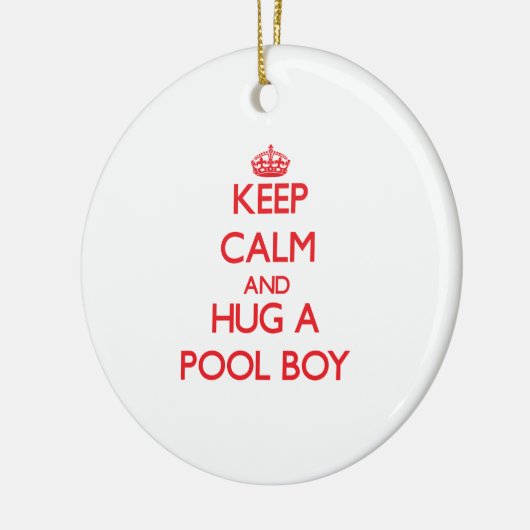 平静を保ち、プールの男の子を抱き締めて下さい セラミックオーナメント (左)