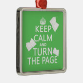 平静を保ち、ページを回して下さい メタルオーナメント (右)
