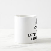 平静を保ち、ライフガードに聞いて下さい コーヒーマグカップ (中央)