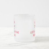 平静を保ち、ランナーに聞いて下さい フロストグラスマグカップ (中央)