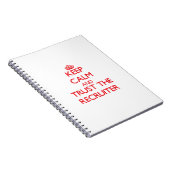 平静を保ち、リクルーターを信頼して下さい ノートブック (右側)