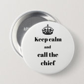 平静を保ち、主なピンボタンを呼んで下さい 缶バッジ (正面&裏面)