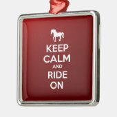 平静を保ち、乗って下さい メタルオーナメント (左)