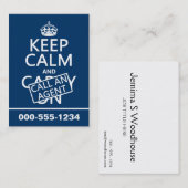 平静を保ち、代理店を呼んで下さい 名刺 (正面/裏面)