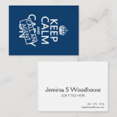 平静を保ち、代理店を呼んで下さい 名刺 (正面/裏面)