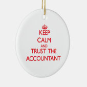 平静を保ち、会計士を信頼して下さい セラミックオーナメント (右)
