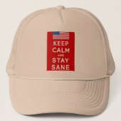 平静を保ち、健全なTシャツをとどまって下さい キャップ (正面)