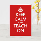 平静を保ち、先生のための挨拶状で教えて下さい カード (黄色い花)