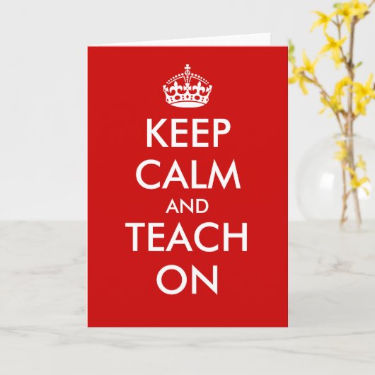 平静を保ち、先生のための挨拶状で教えて下さい カード (黄色い花)