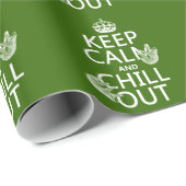 平静を保ち、冷やして下さい(怠惰) (どの色でも) ラッピングペーパー (ロールコーナー)