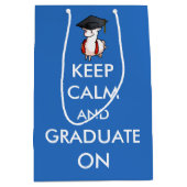 平静を保ち、卒業させて下さい ミディアムペーパーバッグ (正面)