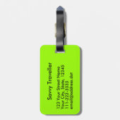 平静を保ち、印アロハ荷物のラベルのShakaの住んで下さい ラゲッジタグ (裏面縦)