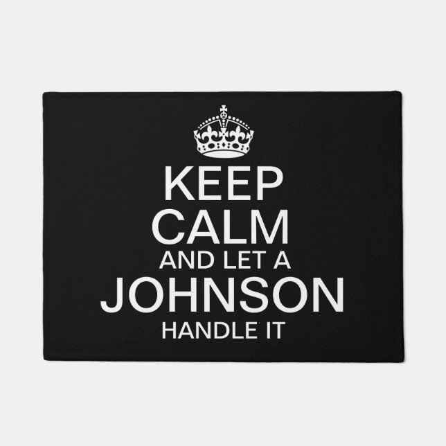 平静を保ち、"名字"のハンドルをカスタムなそれ許可して下さい ドアマット (正面)