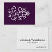 平静を保ち、呼んで下さいあなたの代理店(どの色でも)を 名刺 (正面/裏面)