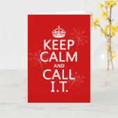 平静を保ち、呼んで下さい(どの色でも) カード (黄色い花)