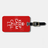 平静を保ち、呼んで下さい(どの色でも) ラゲッジタグ (正面横)