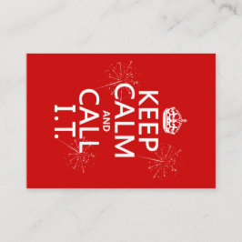 平静を保ち、呼んで下さい(どの色でも) 名刺