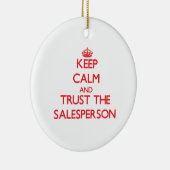 平静を保ち、営業を信頼して下さい セラミックオーナメント (右)