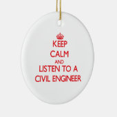 平静を保ち、土木技師に聞いて下さい セラミックオーナメント (右)