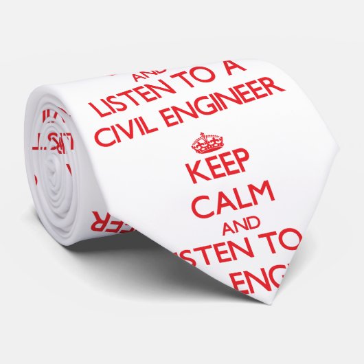 平静を保ち、土木技師に聞いて下さい ネクタイ (ロール)