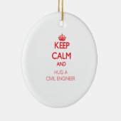 平静を保ち、土木技師を抱き締めて下さい セラミックオーナメント (右)