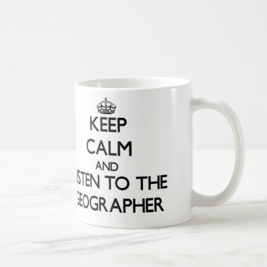 平静を保ち、地理学者に聞いて下さい コーヒーマグカップ (右)