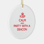 平静を保ち、執事とパーティを楽しんで下さい セラミックオーナメント (右)