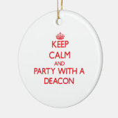 平静を保ち、執事とパーティを楽しんで下さい セラミックオーナメント (左)