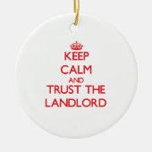 平静を保ち、大家を信頼して下さい セラミックオーナメント (正面)