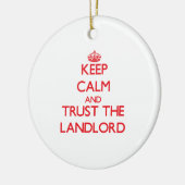 平静を保ち、大家を信頼して下さい セラミックオーナメント (左)