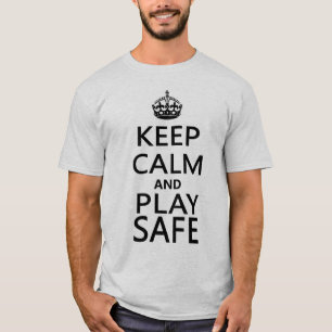 平静を保ち、安全なスヌーカーのTシャツを遊んで下さい Tシャツ