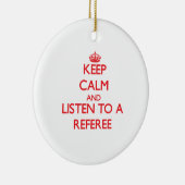 平静を保ち、審判員に聞いて下さい セラミックオーナメント (右)