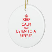 平静を保ち、審判員に聞いて下さい セラミックオーナメント (左)