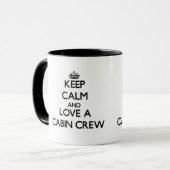 平静を保ち、小屋の乗組員を愛して下さい マグカップ (正面左)