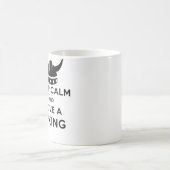 平静を保ち、左利きのバイキングのマグを-愛して下さい コーヒーマグカップ (中央)