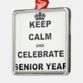 平静を保ち、年長YEAR.pngを祝って下さい メタルオーナメント (左)