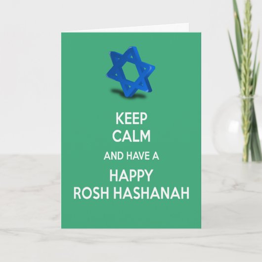 平静を保ち、幸せなRosh Hashannahを持って下さい シーズンカード (正面)