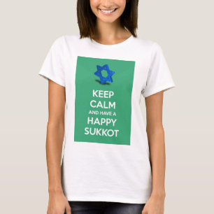 平静を保ち、幸せなSukkotを持って下さい Tシャツ