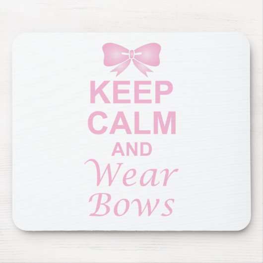 平静を保ち、弓を身に着けて下さい マウスパッド (正面)