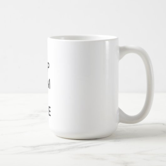 平静を保ち、微笑させて下さい コーヒーマグカップ (右)