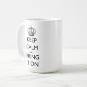 平静を保ち、持って来て下さい コーヒーマグカップ (正面左)