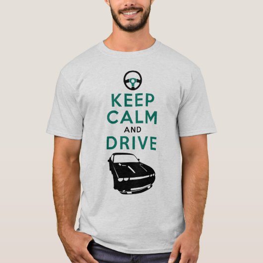 平静を保ち、-挑戦者/version5を運転して下さい tシャツ (正面)