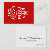 平静を保ち、支持者を電話して下さい(あらゆる色で) 名刺 (正面/裏面)