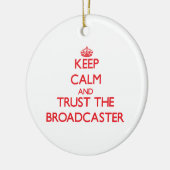 平静を保ち、放送会社を信頼して下さい セラミックオーナメント (左)