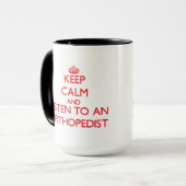 平静を保ち、整形外科医に聞いて下さい マグカップ (正面左)